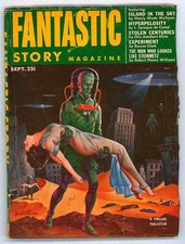 Fantastic Story Pulp Magazine Vol. 6 Sept 1953 VG-3.5 ALEX SCHOMBERG Alien Comic picture