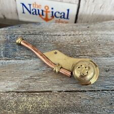 Brass & Copper Boatswain Whistle, Bosun Call Pipe For Navy, Nautical Maritime picture