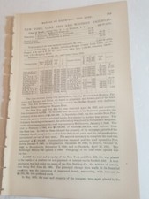 ☆1884 train report NEW YORK LAKE ERIE & WESTERN RAILROAD Piermont Hornellsville  picture
