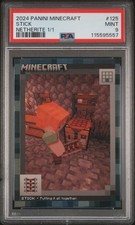 2024 Panini MineCraft #125 Stick Netherite #1/1 One Of One PSA 9 HIGH GRADE RARE picture