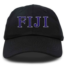 Phi Gamma Delta Greek Letters Ball Cap Embroidered Fraternity Hat in Black picture