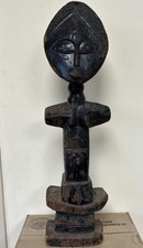 Vintage Africa Ashanti Akuaba Fertility Statue Hand Carved Very Old  20” Tall picture