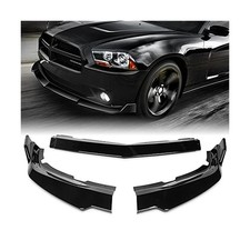 Front Bumper Lip Spoiler - Fit For Dodge Charger 2011-14, Glossy Black picture
