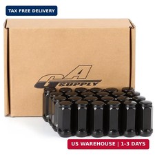 GAsupply 14X1.5 Black Lug Nuts, 24pcs 1.9