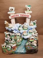 Unicorn Paradise Water Float Hand Crafted with 24 Miniature Unicorns Porcelain picture