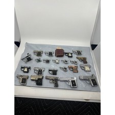 Lot of 23 Vintage Miniature Pistol Pocket Lighters Novelty Untested Collection picture