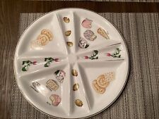 Vintage IDE Brothers Idezen Ware Serving Plate Appetizer Tray White Ironstone picture