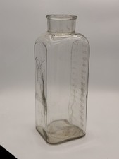  Antique National Casket Co 60 Oz Embalming Fluid Bottle Funeral Mortuary Glass picture