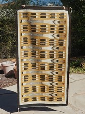Vintage Navajo Native Indian Yei Bei Che Handwoven Rug - Tight Weave 35