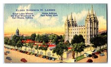 Original 1930s - Business Card - Elder Sherwin H. Larsen Great lakes Mission picture