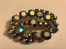 vintage estate AURORA RHINESTONE BROOCH picture