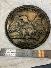 Vintage US Navy USS PROVIDENCE CLG-6 Guided Missel Cruser Solid Bronze Plaque picture