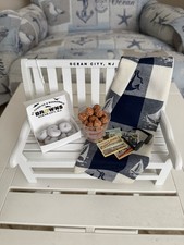 Byers Choice Ocean City, NJ Beach Bench - Brand New With Tag - Terrific picture