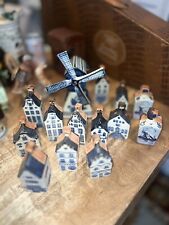Beautiful Delft Windmill  7’ In Music Box Liquor Bottle & Holland Set Of 13 picture