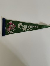 Cheyenne Wyoming Felt Pennant 1940s or 50s picture