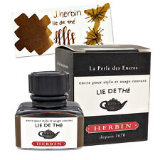 J. Herbin Bottled Fountain Pen Ink 30mL - Lie de thé ( Brown Tea) H130-44  - New picture