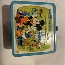 Vintage Walt Disney World Aladdin Metal Lunch Box w/ Thermos Country Bears picture