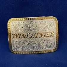 Vintage Montana Silversmiths WINCHESTER Belt Buckle 2.5