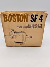 Vintage Boston # 4 Self Feeding Desk  Mounted Pencil Sharpener NO:1021 Working picture