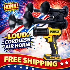 GatorBlast™ For DeWalt Battery Quad Air Horn -Train  Impact Boss 4 Trumpet Metal picture