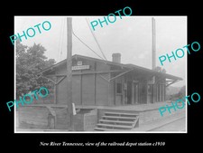 OLD 8x6 HISTORIC PHOTO OF NEW RIVER TENNESSEE RAILROAD DEPOT STATION c1910 picture