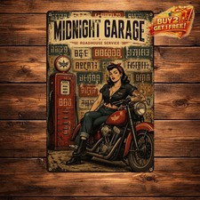 Retro Bedroom Mural Plate Metal Sign Vintage Style Home Wall Decor 8x12 picture