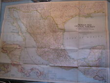 VINTAGE MEXICO AND CENTRAL AMERICA WALL MAP National Geographic March 1953  picture