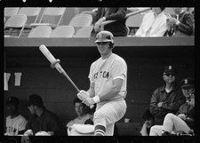 Photo:Boston Red Sox Tony Conigliaro 1960s Batting in Dugout picture