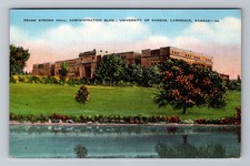 Lawrence KS-Kansas, Frank Strong Hall, University, Postal Vintage c1938 Postcard picture