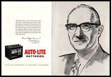 1957 Auto-Lite Sta-Ful Car Batteries President Oscar Oppenheimer 2-Page Print Ad picture