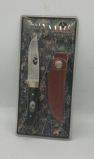 Mossy Oak Hunting Knife w/ Leather Sheath Frost Cutlery Fixed Blade Vintage NEW picture
