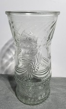 Rare Cambridge Glass Vase 1920s Pressed Ribbon Bow Fan Pattern CFG Marked 9.5