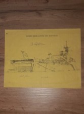 Leaflet from the landing ship USS Austin (LPD) with the captain's signature picture