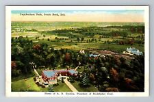 South Bend IN-Indiana, Twychenham Park, Antique, Aerial, Vintage Postcard picture