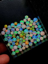 AAA Grade Ethiopian Opal Beads: Drilled Round Opal Balls For Necklace 5pcs..... picture