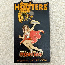 Vintage Hooters Girl Sexy Superhero Girl Enamel Lapel Pin New Rare Collectable picture