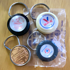 VTG Lot of 4 Advert Keychains Valvoline Champion Riverside Raceway Harbor Pallet picture
