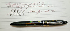 Vintage Sheaffer Jr. Ebonized Pearl Fountain Pen, 14k Semi-flex nib, Vacuum Fill picture