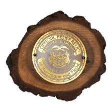 1938 Hurricane & Flood Official Wooden Relief Relic Hartford CT picture