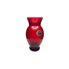 Anchor Hocking Royal Ruby Red Glass Flared Flower Bud 6.5