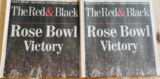 The Red & Black Newspaper Lot of 2 Rose Bowl Victory Special Issues Jan 4, 2018 picture