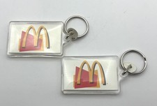 Vintage Two 1990's McDonalds Golden Arches Key Rings picture