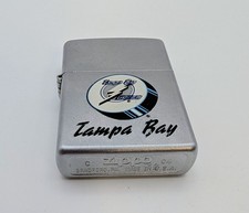 Vintage Zippo Lighter Silver Tampa Bay Lightning Manufactured March 2004 picture