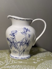 Vintage QUEENS Royal Horticultural Society THE GARDEN Porcelain Pitcher With Tag picture