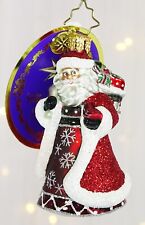 Christopher Radko *NEW* Let it Snow and Sparkle Santa Christmas Ornament 3013669 picture