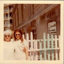 1970s Two Women at The Deauville Hotel Sign Free Parking Miami FL picture