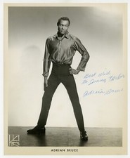 Adrian Bruce 1960 Black Cinema Actor 8x10 African American Theater Signed Photo picture