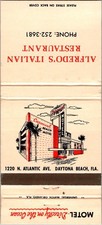 Alfredo's Italian Restaurant Daytona Beach FL Vintage Matchbook Cover TMM16-5 picture