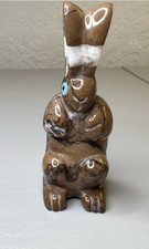 Zuni Bunny Rabbit Fetish *SIGNED* New Carving Danny Booqua Picasso Marble 9825 picture