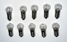 Ten C6 (E10) 15V 4.5W Replacement Bulbs To Relamp Vintage Christmas Lights picture